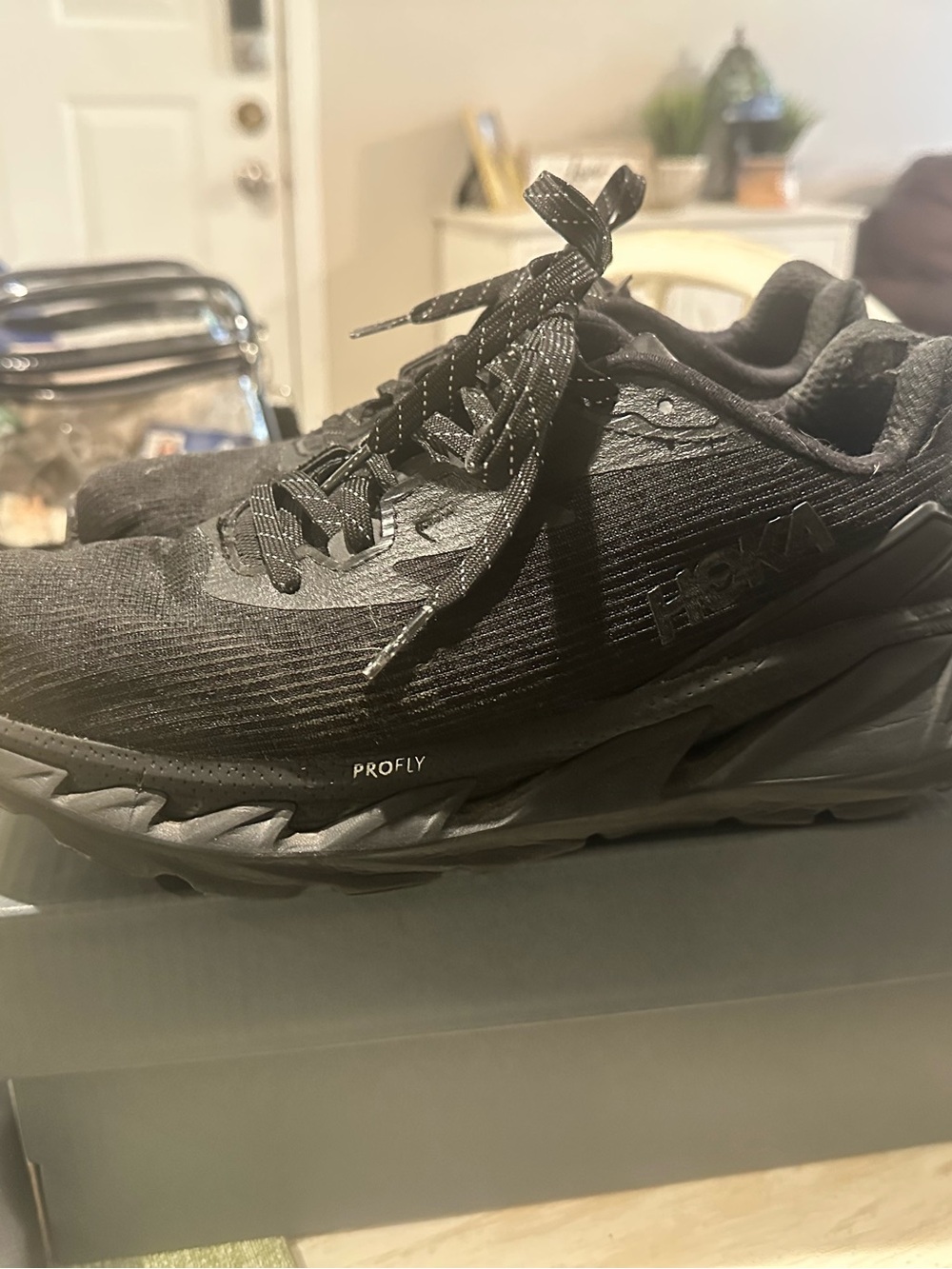 Hoka Black Athletic Running Shoe with ProFly Midsole